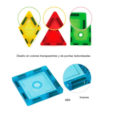 Bloques Magnéticos de Construcción 3D Multiformas 70 Piezas Multicolor