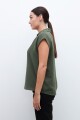 Blusa cuello camisa verde oliva