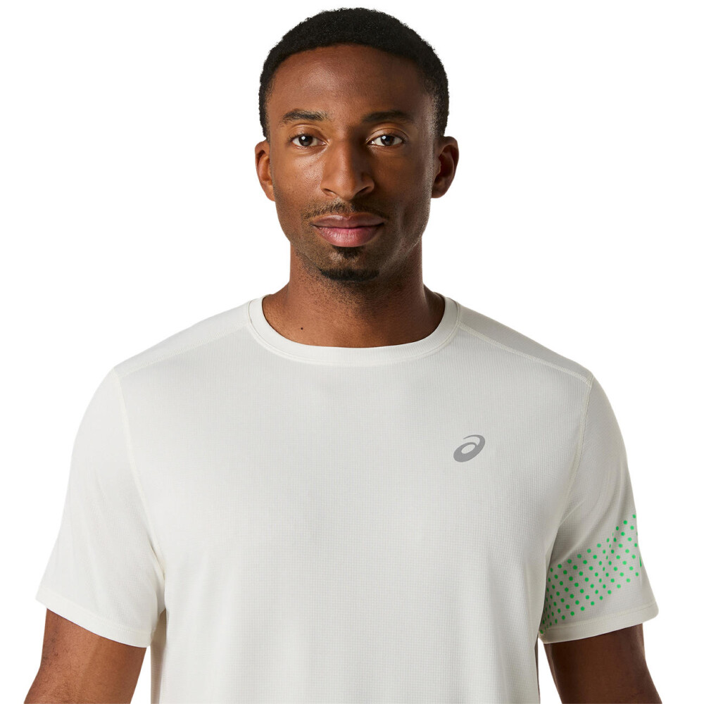Polo Running Icon SS Top Hombre Cream/vital Green