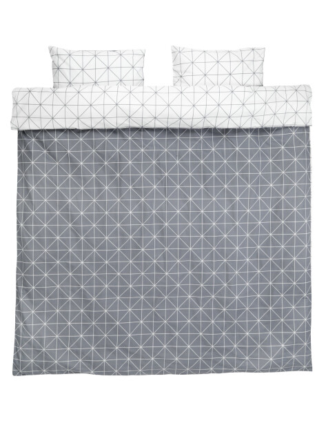 Juego funda nórdica ATLA 240x220 gris Juego funda nórdica ATLA 240x220 gris