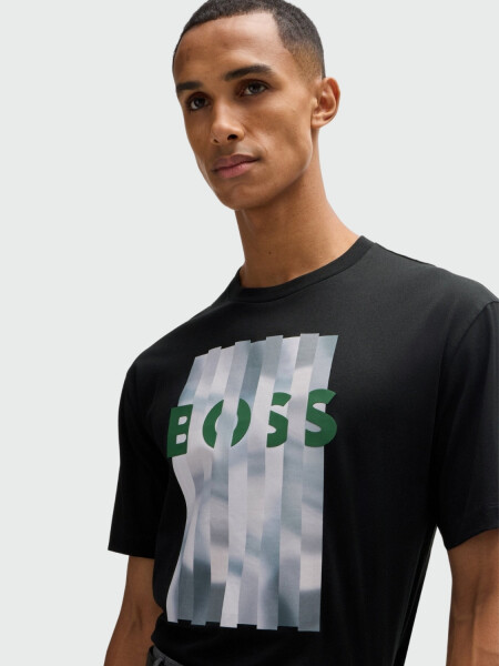 BOSS Camiseta de Algodón con Arte Estacional 001
