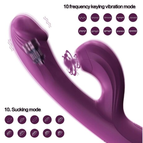 Vibrador Con Succión De Clítoris Recargable USB Violeta