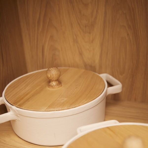 Olla de Aluminio con Tapa Natural Grande