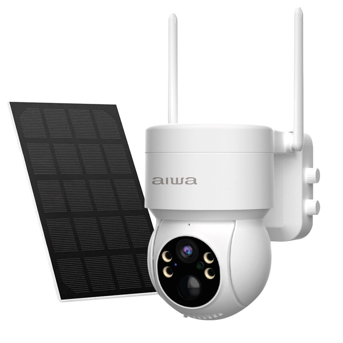 Cámara de Seguridad Exterior WIFI AIWA Inalámbrica con Batería y Panel Solar 