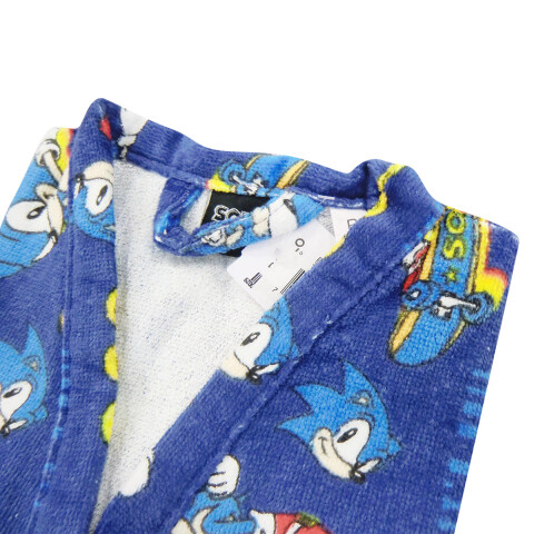 Bata de Baño Infantil Velour Sonic Talle P al G AZUL
