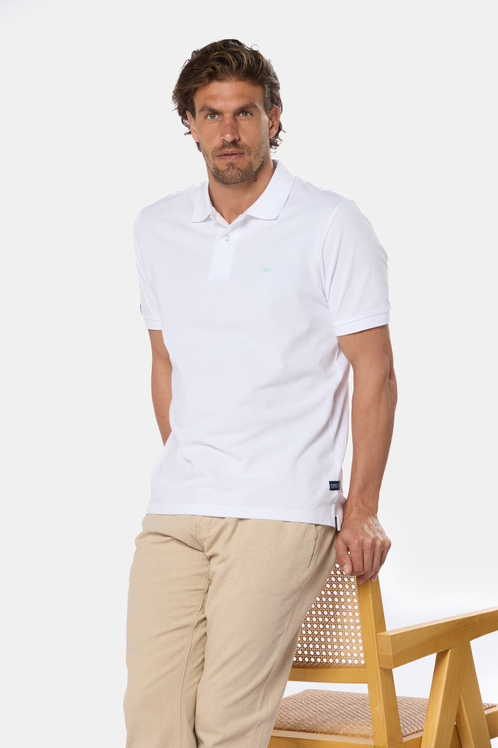 PANTALÓN DE LINO CON CINTURA ELASTIZADA Beige