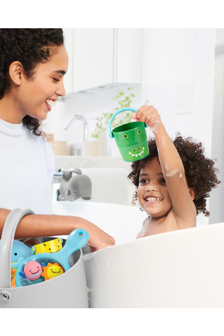 Juego de baño cinco baldes rociadores, diseño zoo Juego de baño cinco baldes rociadores, diseño zoo