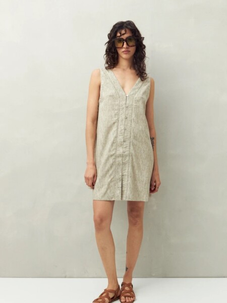 VESTIDO D.CASSIN URRUTIA CAQUI