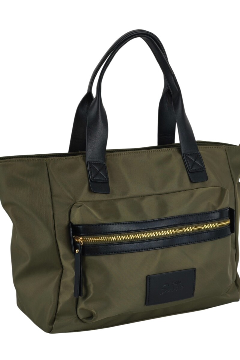 Cartera con bolsillo grande al frente verde