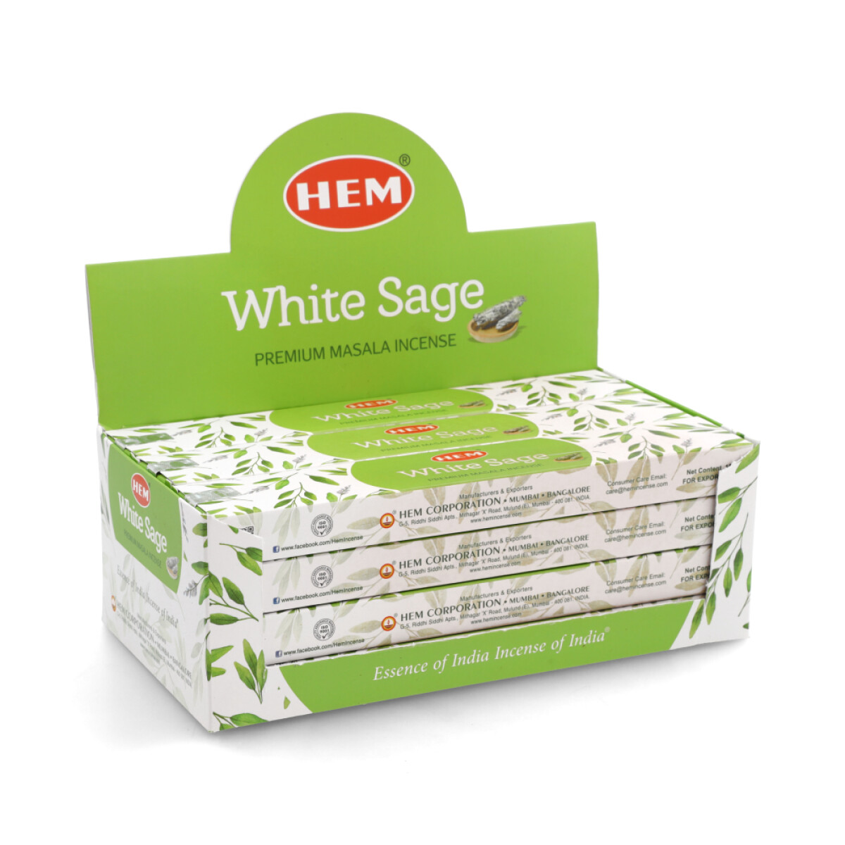 INCIENSO HEM PREMIUM 15 GR X12 - Salvia Blanca 