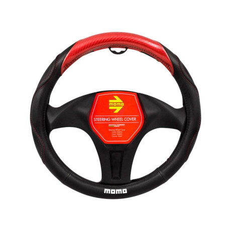 Cubrevolante Momo Deportivo Negro Y Rojo