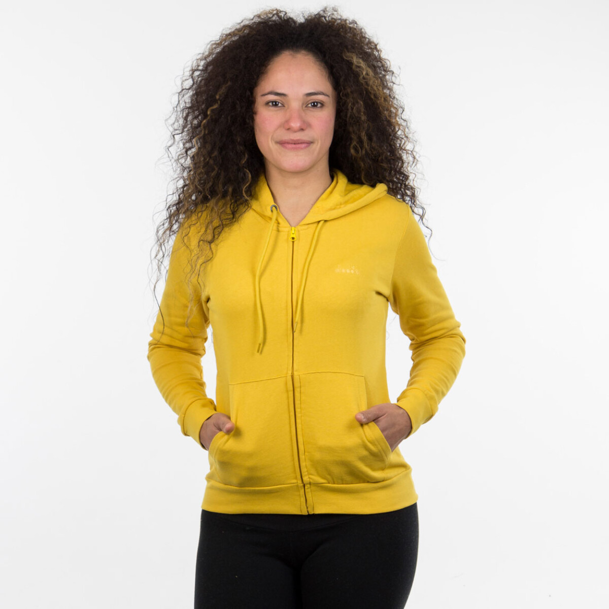 Diadora Ladies Hoodie With Zip - Mustard - Mostaza 