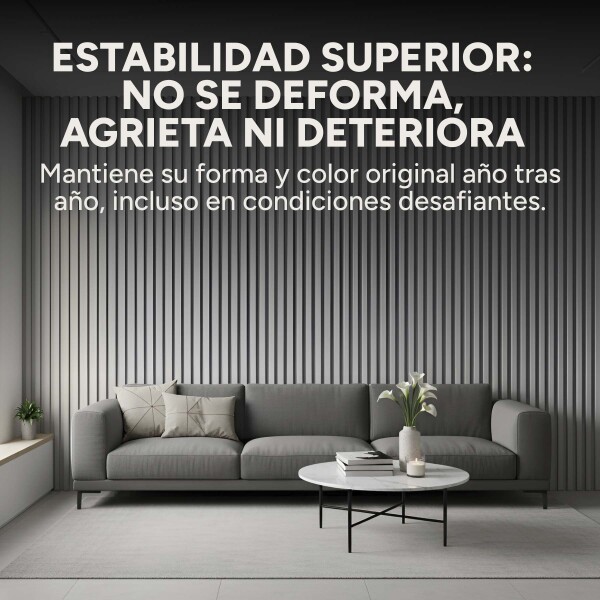 Revestimiento Wpc Simil Madera Wall Panel Lambrin 2.85x16.7 Color Gris Oscuro