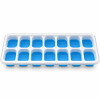 Cubetera para Hielo con Tapa y Base de Silicona 14 Cubos Celeste