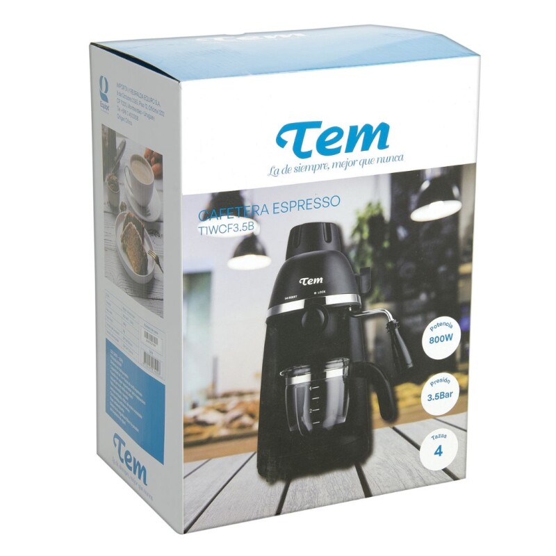 Cafetera espresso por hidropresión TEM T1WCF3.5B 7402 Cafetera espresso por hidropresión TEM T1WCF3.5B 7402