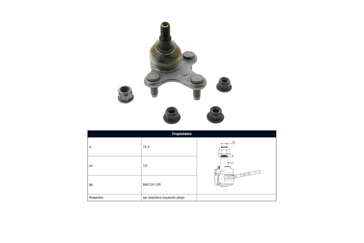 Rotula Del Seat Ibiza V 20-25 Izq Rotula Del Seat Ibiza V 20-25 Izq