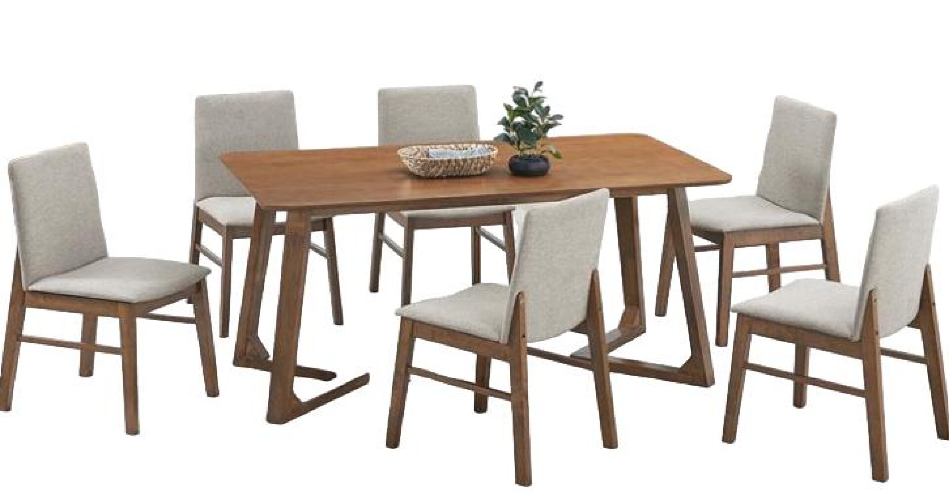 Juego de Comedor Robinson Mesa + 4 Sillas Madera Maciza Caucho 