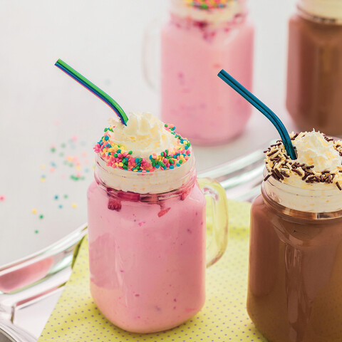 Juego 2 sorbitos inoxidables tornasolado + cepillo -TRAMONTINA TF0015