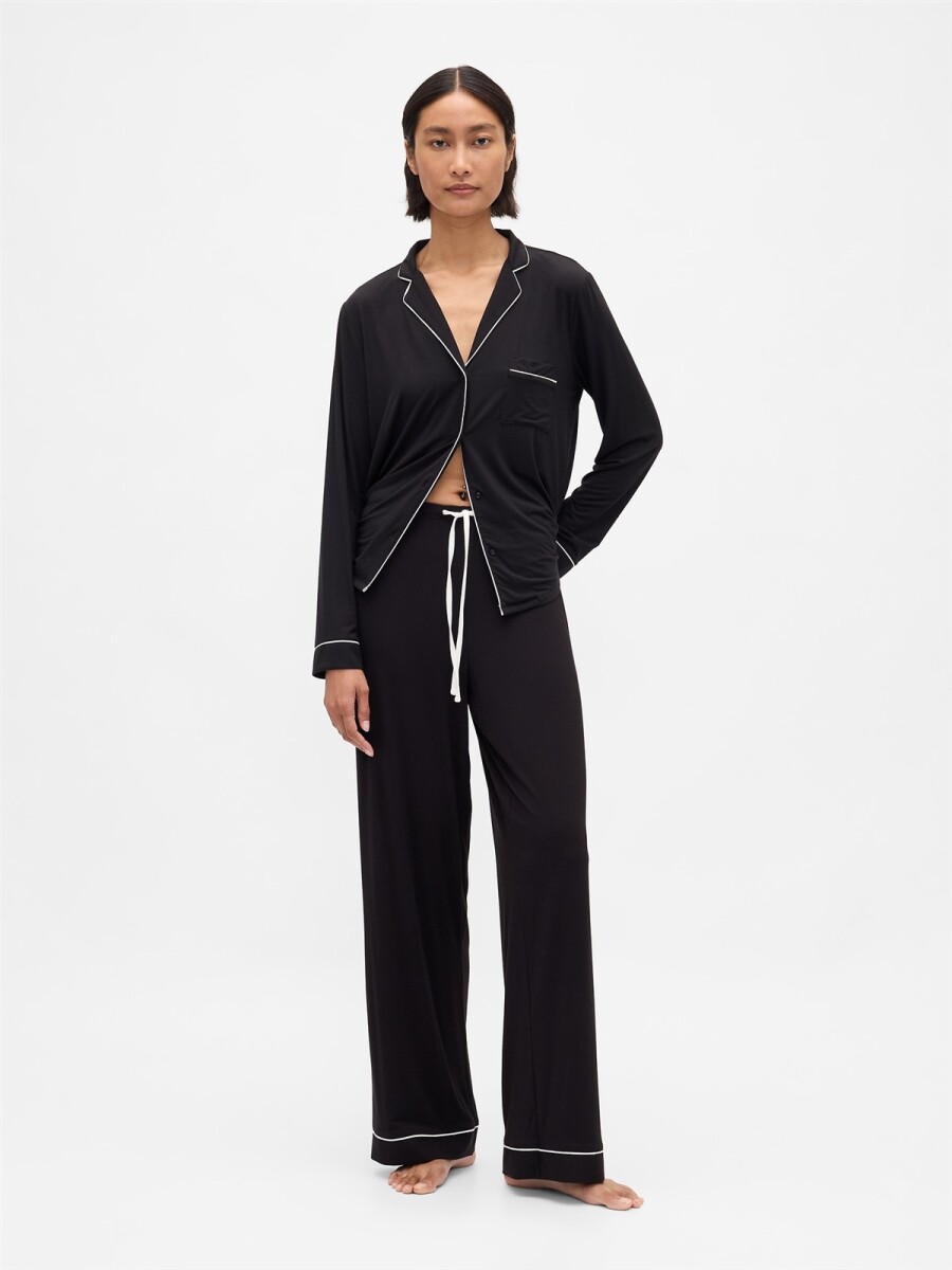 Pijama Pantalón De Modal Mujer - Black 