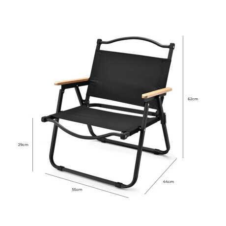 Silla Plegable Camping Playa Picnic Pesca Portátil Negro