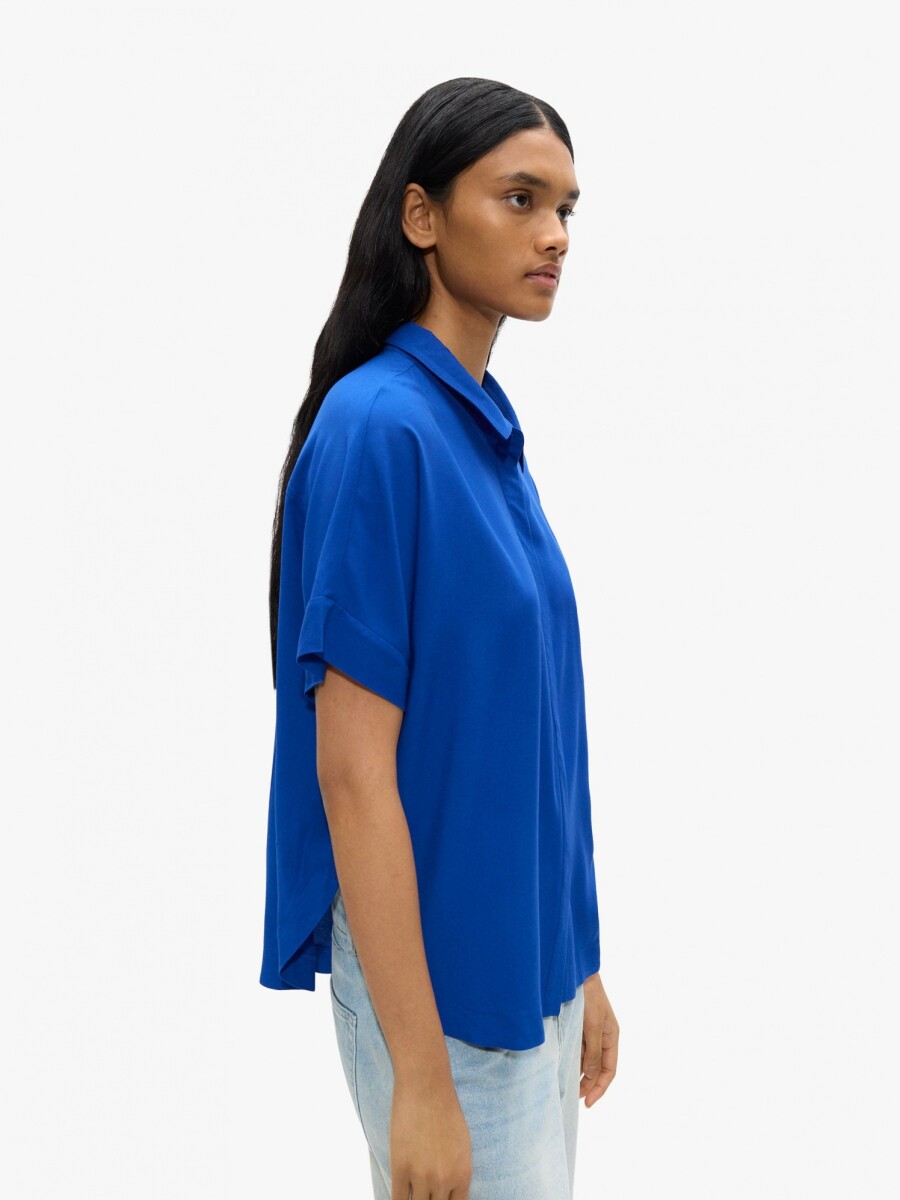 Camisa De Manga Corta azul