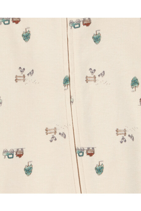 Pijama una pieza de algodón, con pie, diseño campo Pijama una pieza de algodón, con pie, diseño campo