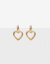 Aros Argollas Con Dijes Aros Argolla Metal Corazón - Dorado
