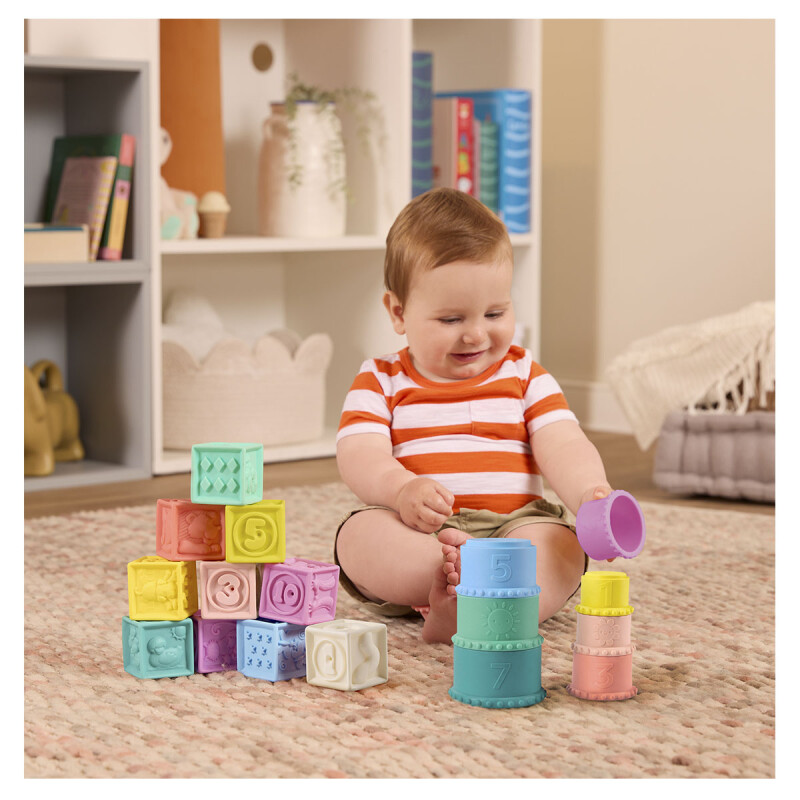 Juguetes blandos apilables silicona B. Toys Juguetes blandos apilables silicona B. Toys