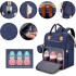 Silla Mecedora Bouncer Bebé + Mochila Maternal Impermeable Variante Color Celeste Negro