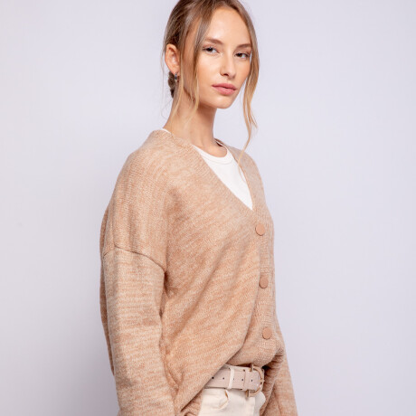 CARDIGAN SARDINIA Beige Oscuro