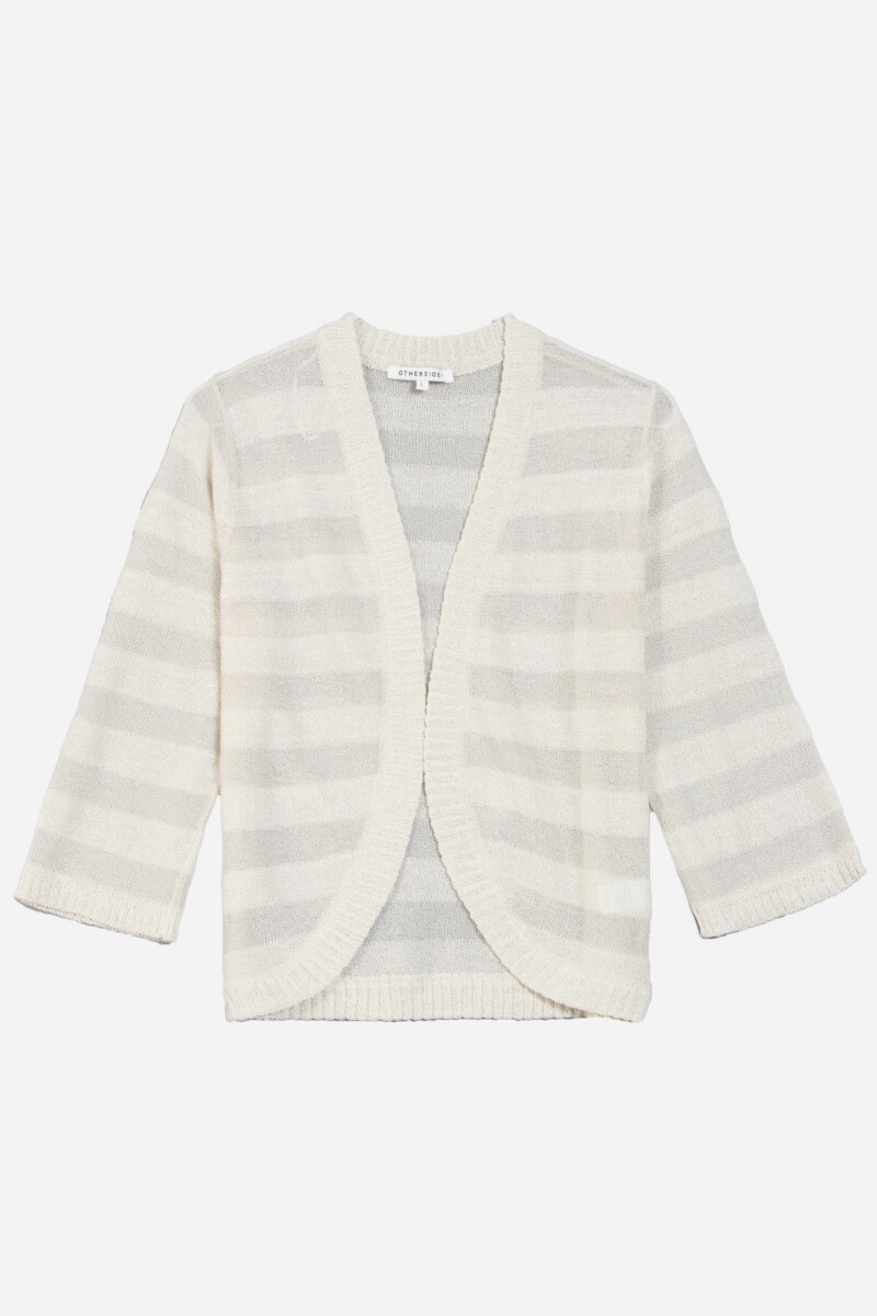 Cardigan rayado GRIS
