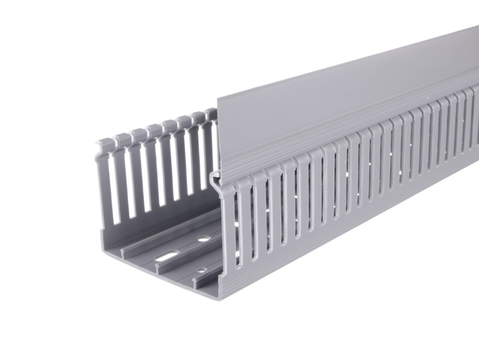 CABLECANAL 80X60MM GRIS RANURADO calado angosto 