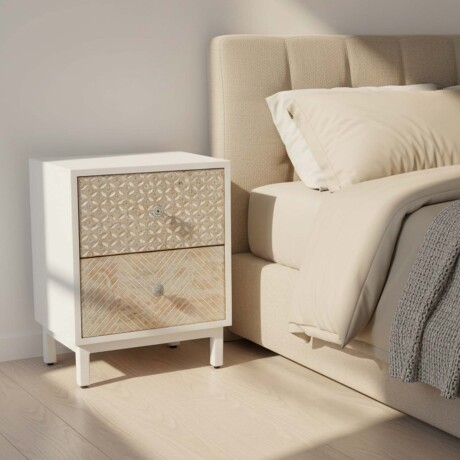 MESA DE LUZ MADERA BLANCO CALISTA