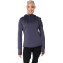 Polera Running Road Winter Ls Hoodie Mujer Indigo Fog