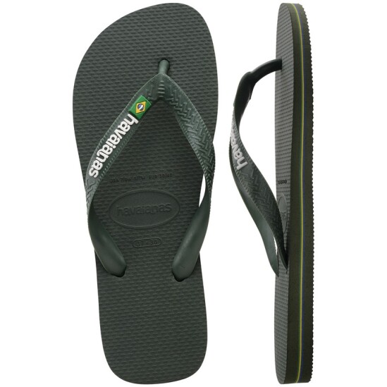Ojotas Havaianas Brasil Logo Verde