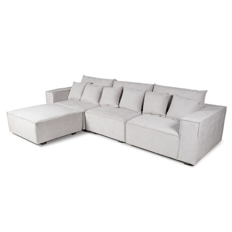 Sofá Modular Maia (4 módulos) - Tela Microfibra 12073 (Greige)