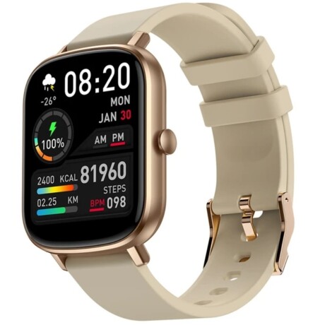 RELOJ SMARTWATCH CON 2 CORREAS DORADO 001