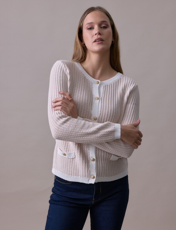 Cardigan Tweed BEIGE