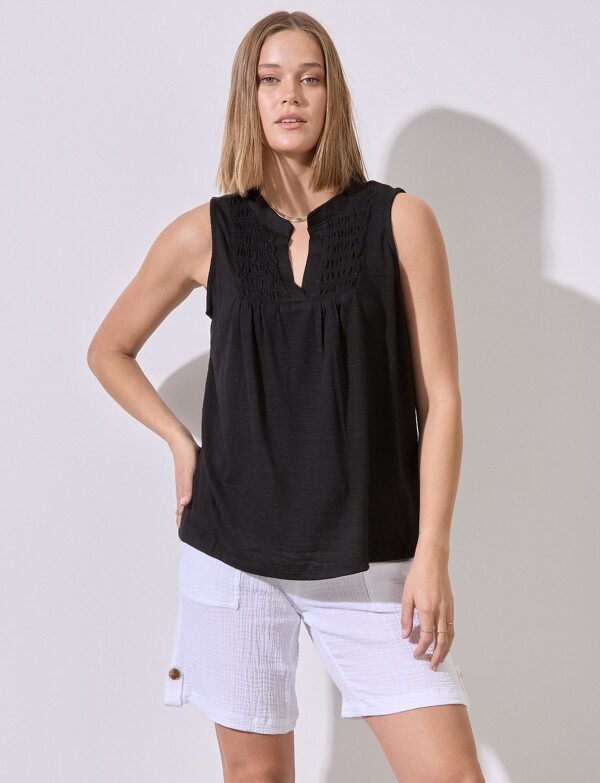 Musculosa Frunces NEGRO