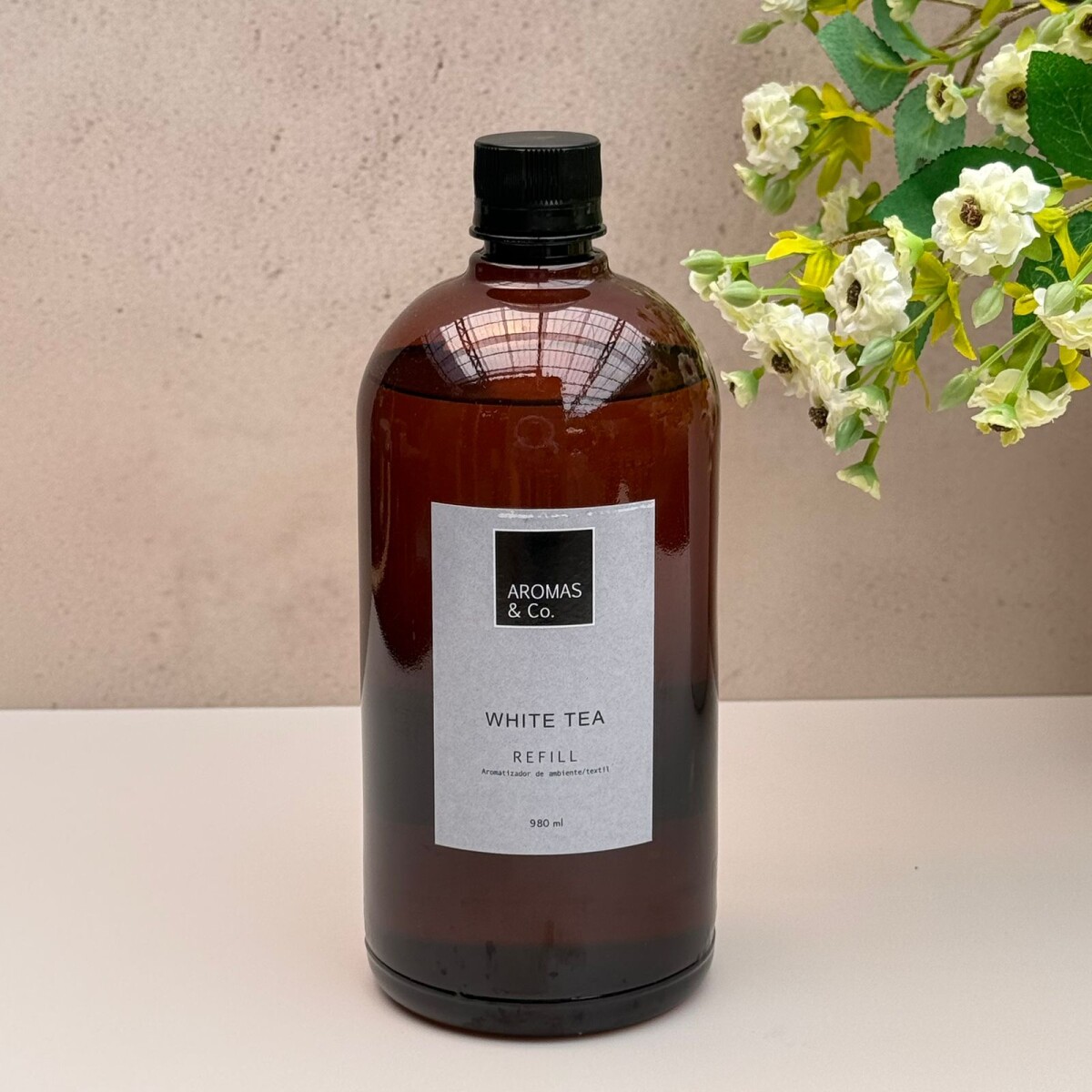 Refil Aromatizador Ambientes 980ML | Aromas & Co. - White Tea 