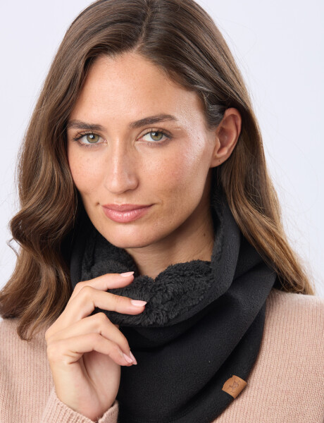 CUELLO POLAR Y SHERPA Negro
