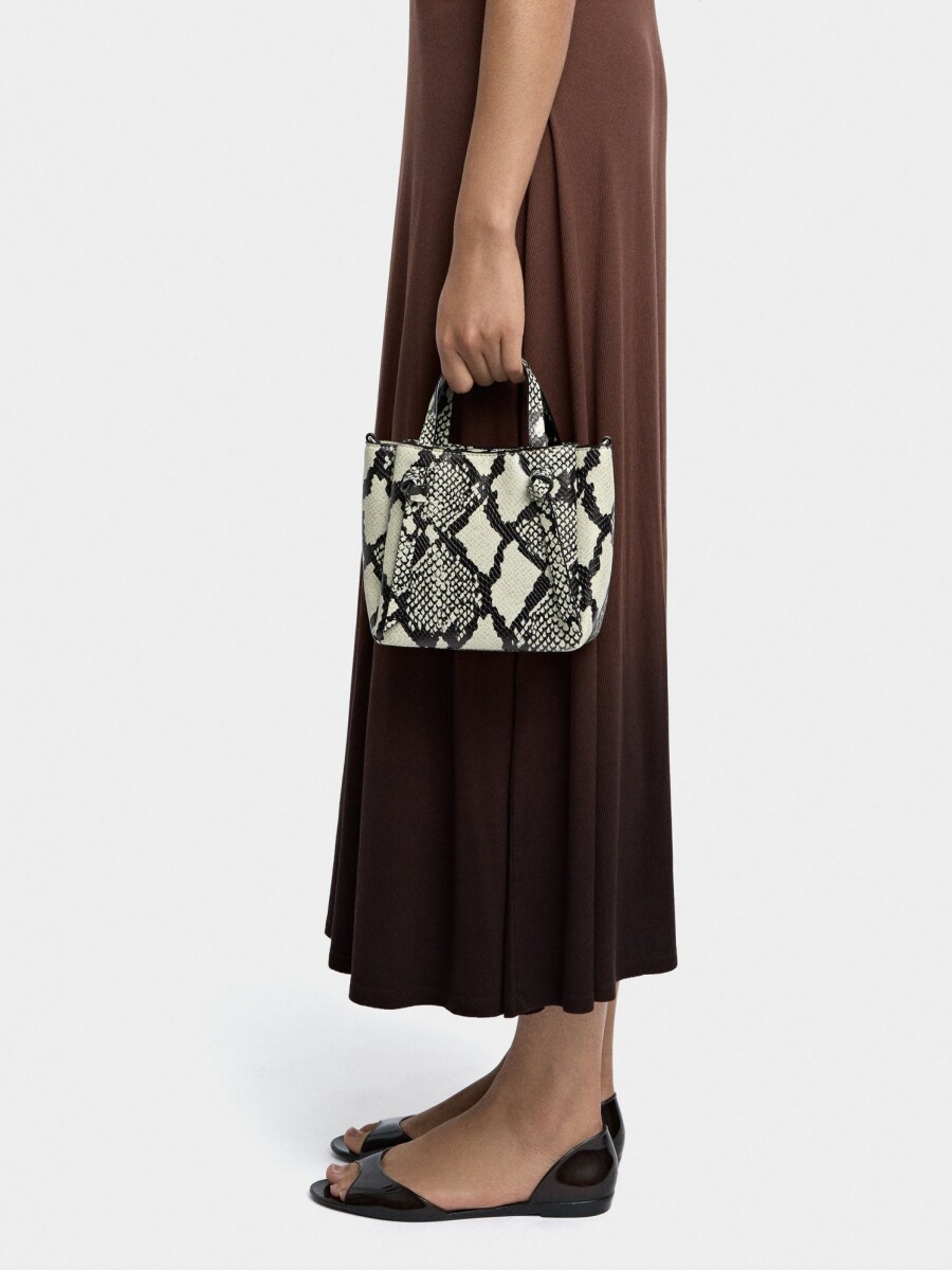 Bolso Tote Grabado Animal crudo