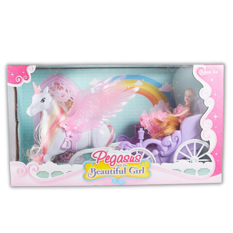 Outlet Carrosa c/Unicornio y Muñeca 41*20*12cm Outlet Carrosa C/unicornio Y Muñeca 41*20*12cm
