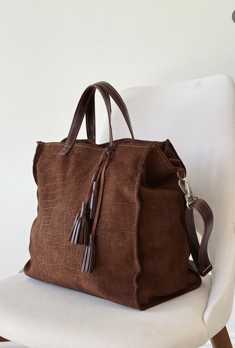 Bolso Ámbar - Chocolate Croco 