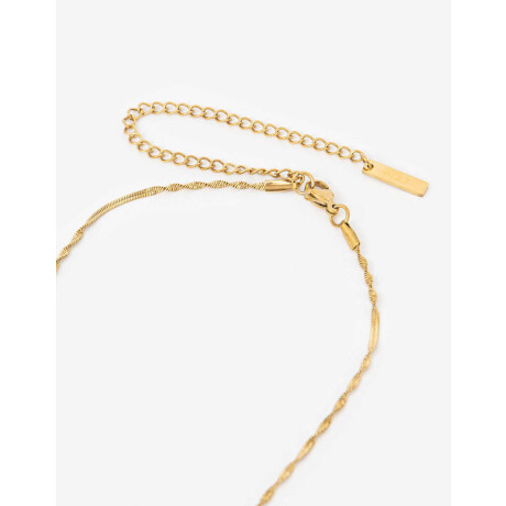 Cadena Acero Con Cuarzo Rosa Rosa Claro