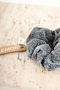 Scrunchie Lurex Gris