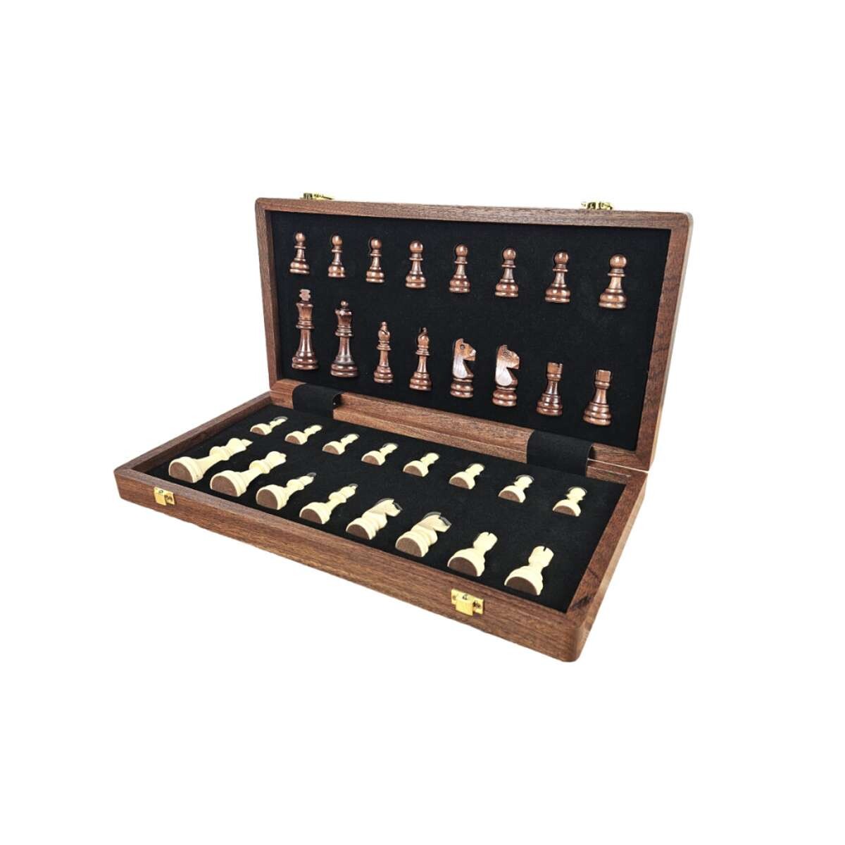 Juego De Mesa Ajedrez En Madera Tablero Y Piezas - Madera 