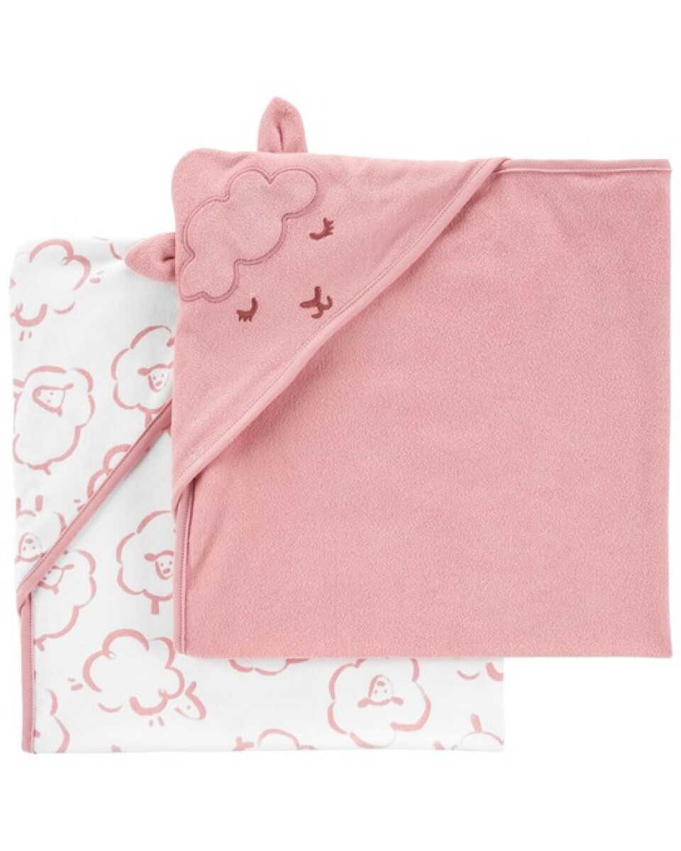 Set x2 toallas carters - rosa 