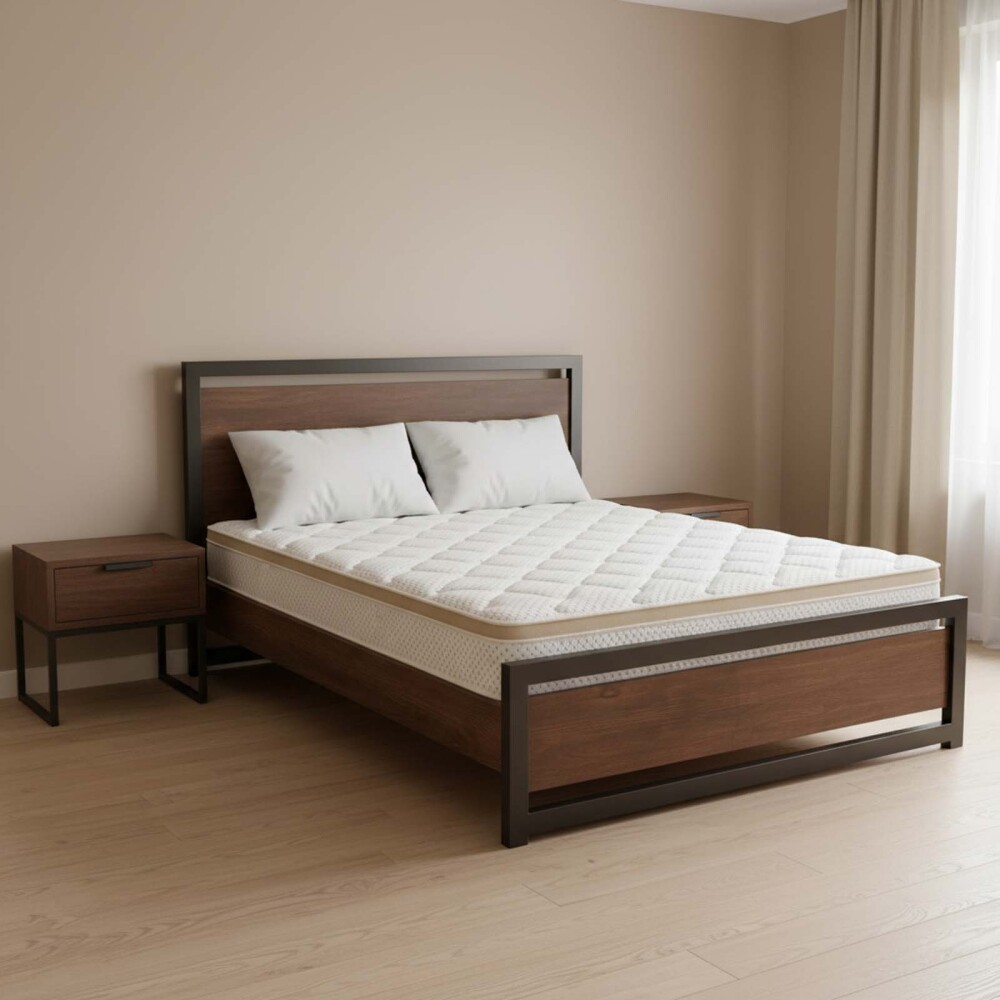 COLCHÓN SUPER KING ESPUMA BLANCO IVORY