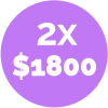 Promo 2x$1800
